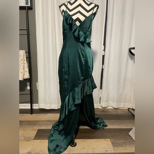 Lulus Satin Green Dress